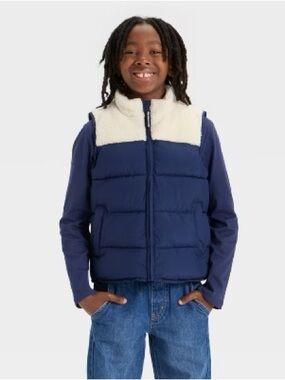 Cat & Jack Sherpa Puffer Vest
